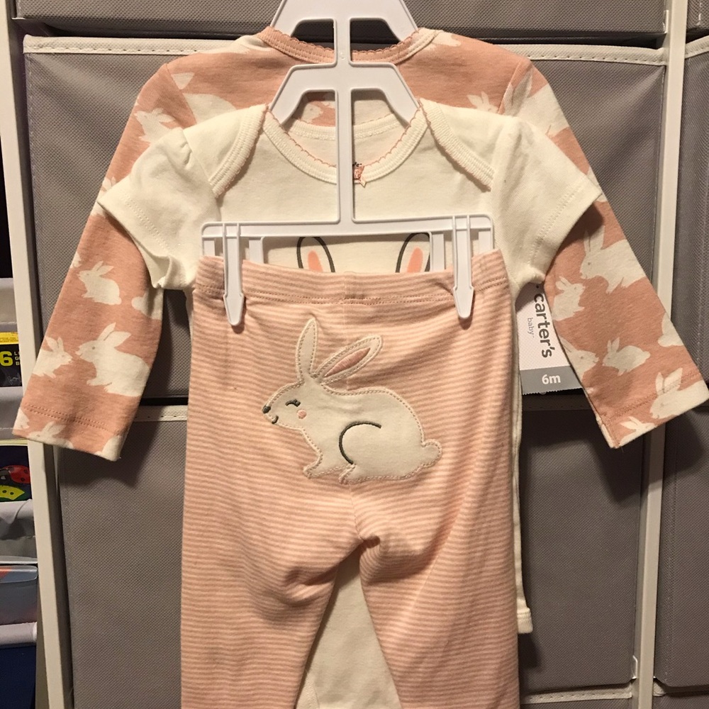 3-Piece Carter’s Baby Girl Bunny Set